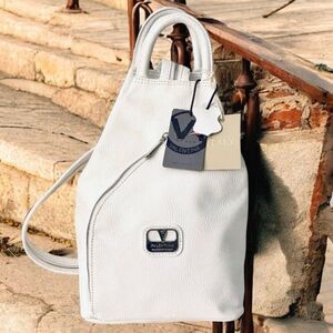 NWT  RARE Valentina Sling Backpack Real Finest Italian Leather Convertible Bag